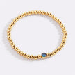 Gold Beaded Bubble Birthstone Bracelet