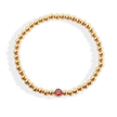 Gold Beaded Bubble Birthstone Bracelet
