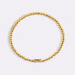 Pulsera de cuentas doradas con piedra natal