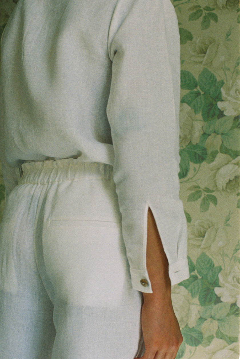 Maya Linen Trousers - White