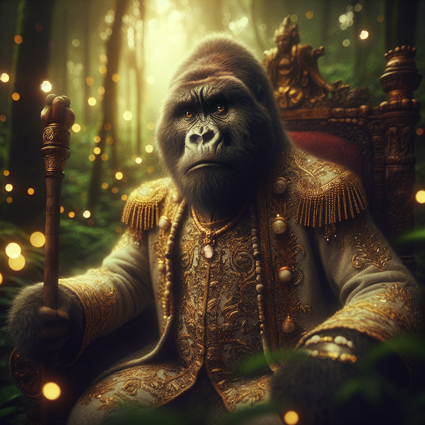 Majestic Gorilla Royalty Canvas