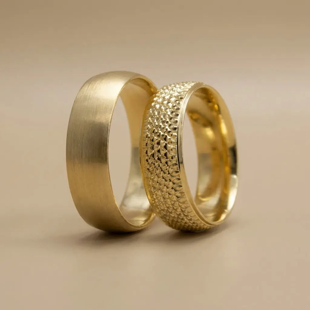 6mm Gold Wedding Band – Atlas Artisan – 9ct/14ct/18ct Gold