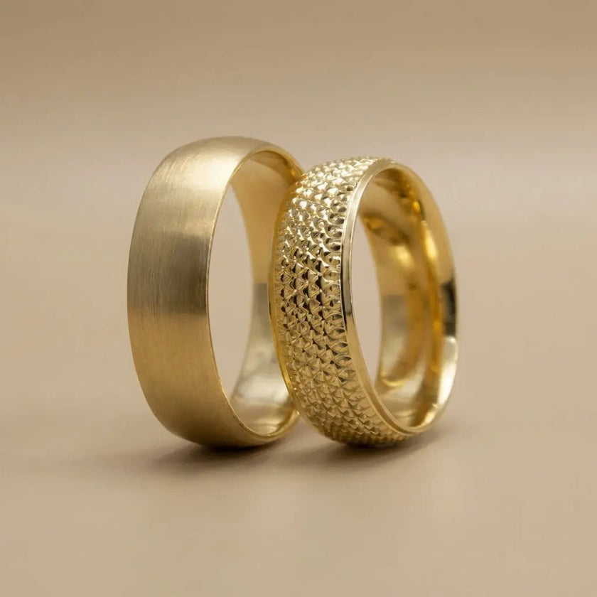 6mm Gold Wedding Band – Atlas Artisan – 9ct/14ct/18ct Gold