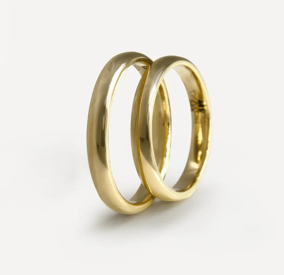 3mm Gold Wedding Band – Classic Lyra – 9ct/14ct/18ct Gold