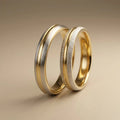 4mm Gold Wedding Band – Contrast Texture – 9ct/14ct/18ct Gold