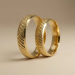 5mm Gold Wedding Band – Cross Line Texture – 9ct/14ct/18ct Gold