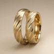 5mm Gold Wedding Band – Diagonal Contrast – 9ct/14ct/18ct Gold