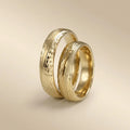 5mm Gold Wedding Band – Faceted Textured – 9ct/14ct/18ct Gold
