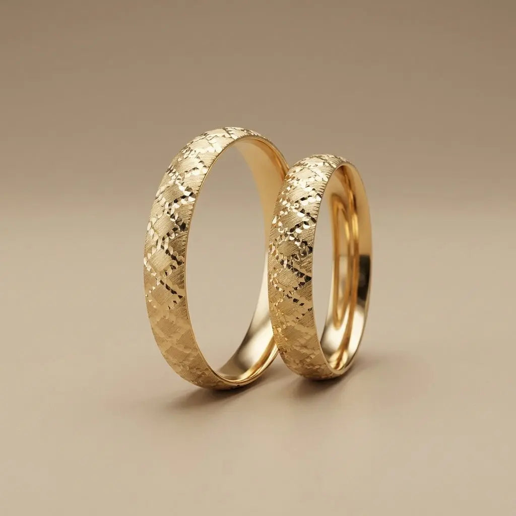 4mm Gold Wedding Band – Lattice – 9ct/14ct/18ct Gold