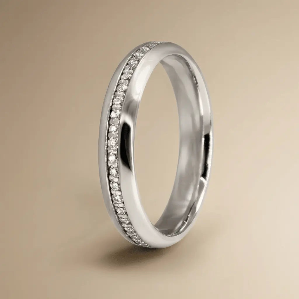 5mm Gold Wedding Band – Diamond Line Aurora – 9ct/14ct/18ct Gold