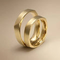 4mm Gold Wedding Band – Faceted Solis – 9ct/14ct/18ct Gold