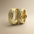 7mm Gold Wedding Band – Geometric Faceted – 9ct/14ct/18ct Gold