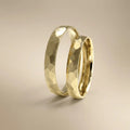 3.5mm Gold Wedding Band – Hammered Faceted – 9ct/14ct/18ct Gold