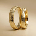 5mm Gold Wedding Band – Linear Texture – 9ct/14ct/18ct Gold