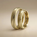 5mm Gold Wedding Band – Satin Sandblast Contrast – 9ct/14ct/18ct Gold