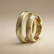 5mm Gold Wedding Band – Satin Sandblast Contrast – 9ct/14ct/18ct Gold