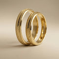 4mm Gold Wedding Band – Slim Micro Faceted – 9ct/14ct/18ct Gold