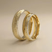 5mm Gold Wedding Band – Vertical Line Stone Edge – 9ct/14ct/18ct Gold