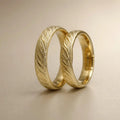 5mm Gold Wedding Band – Faceted Ocean Wave Design Width – 9ct/14ct/18ct Gold