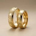 6mm Gold Wedding Band – Wave Textured – 9ct/14ct/18ct Gold