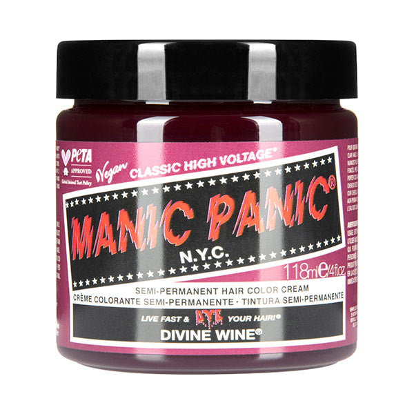 Manic Panic Divine Wine Semi-Permanent Hair Dye - Deep Burgundy Wine Red Vegan