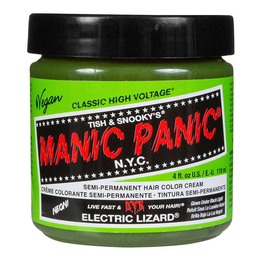 Manic Panic Electric Lizard Semi-Permanent Hair Dye - Neon Green UV Reactive Vegan