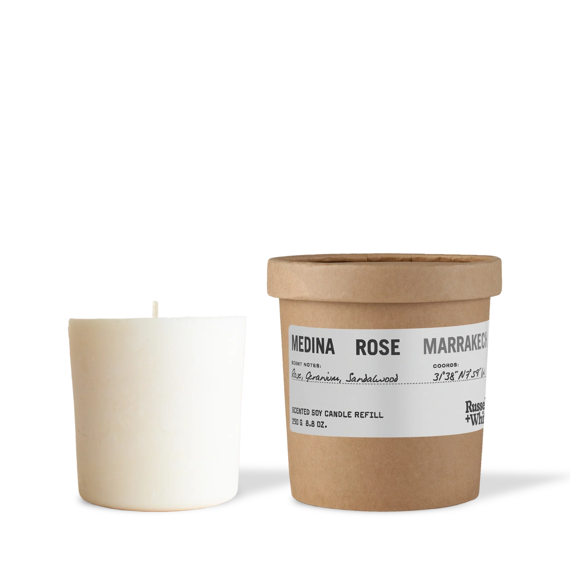 Medina Rose 250g Scented Soy Candle Refill