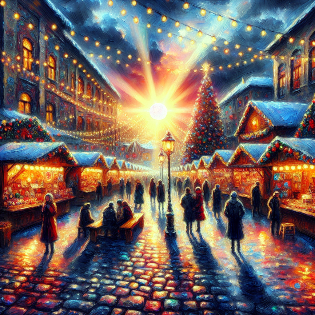 Melancholy at the Christmas Market Canvas