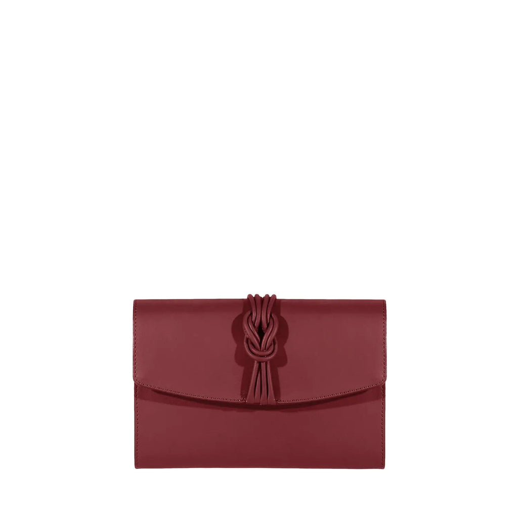 Midi Marylebone, Burgundy Clutch Bag
