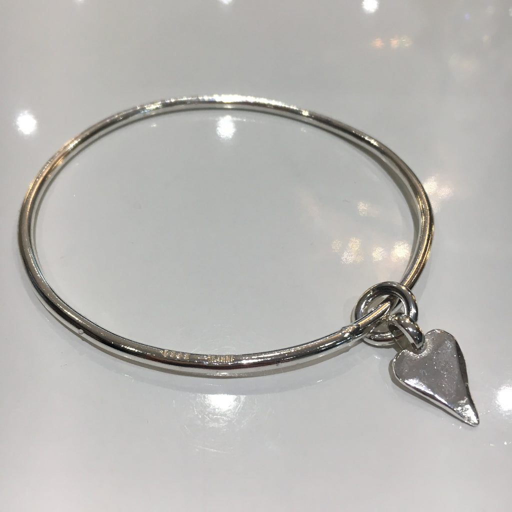 Heart Charm Bangle
