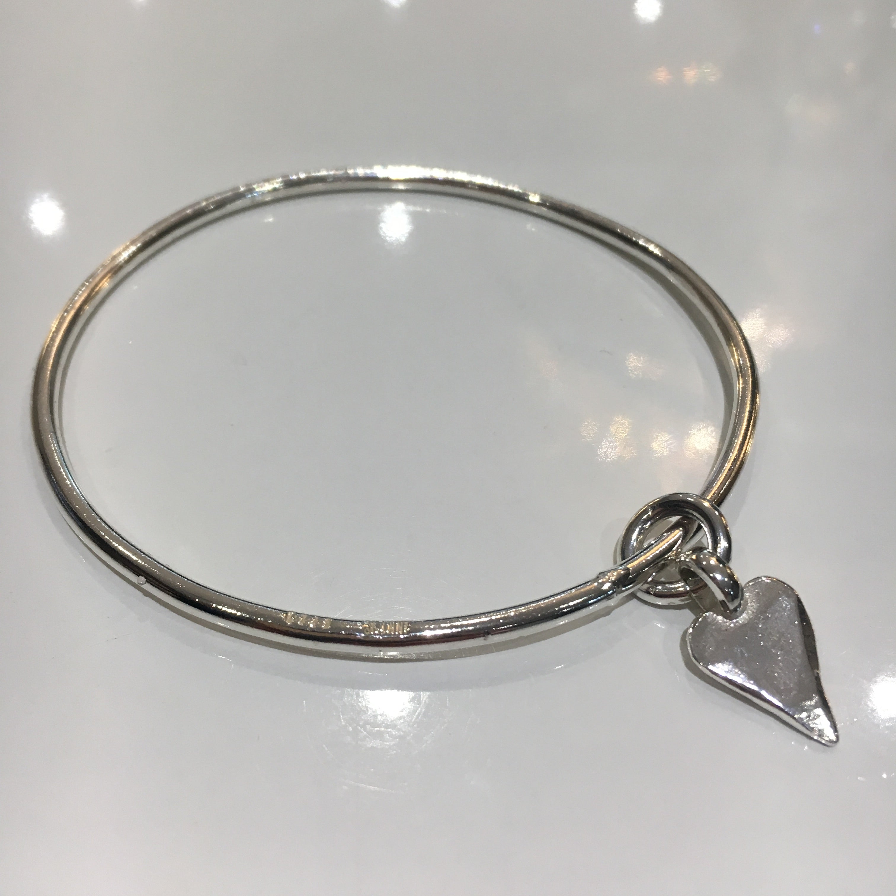 Heart Charm Bangle