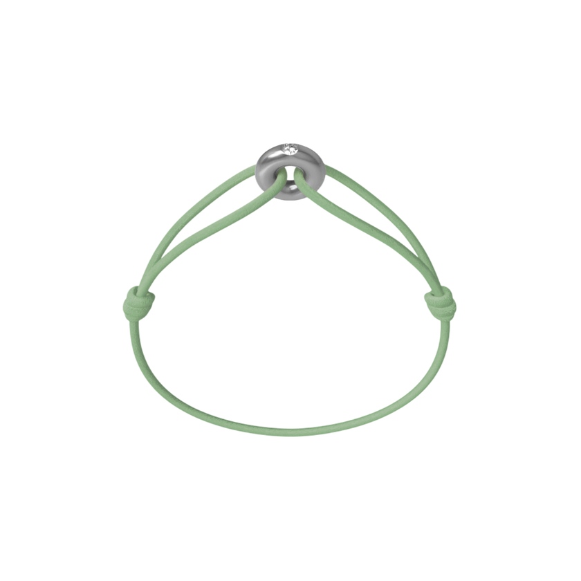 Mini Silver Soho Diamond Cord Bracelet