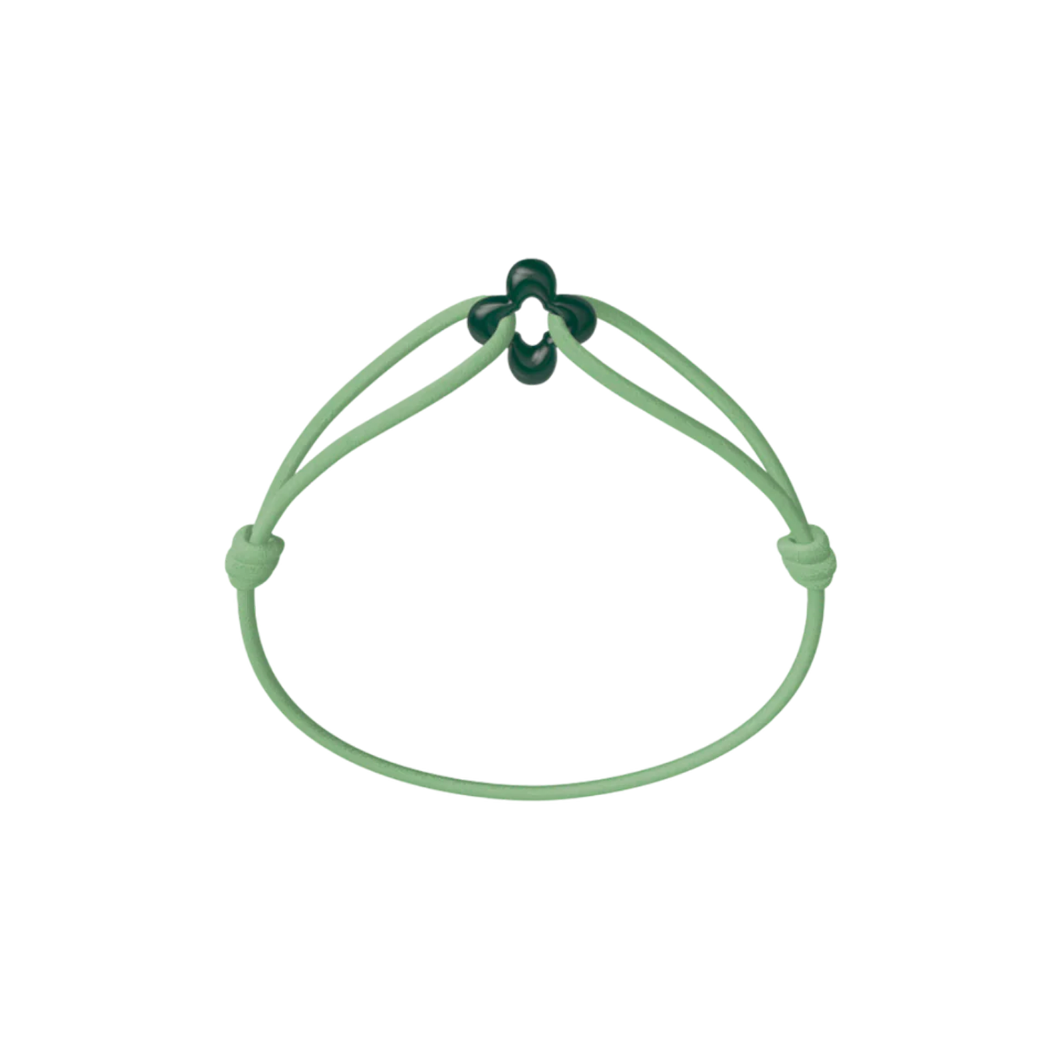 Mini Green Clover Cord Bracelet