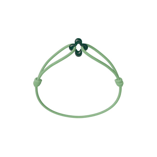 Mini Green Clover Cord Bracelet