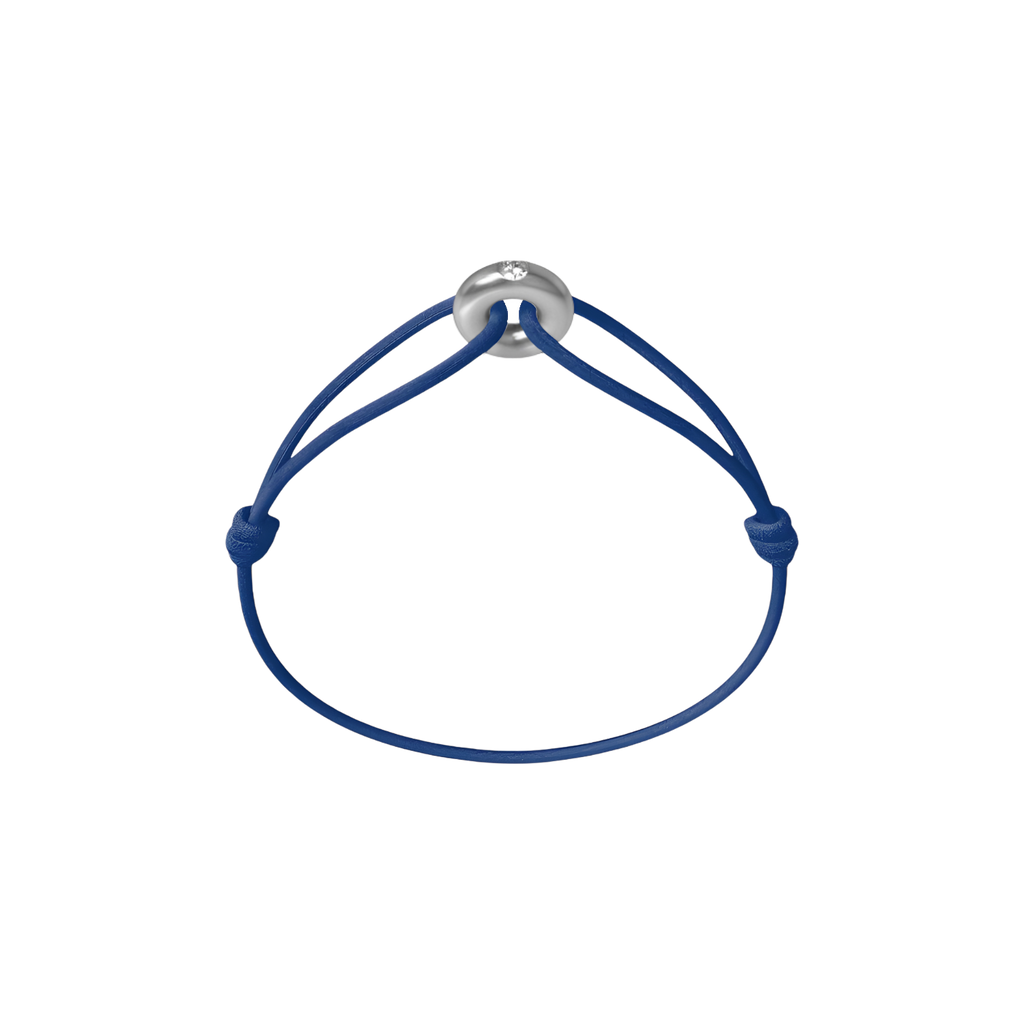 Mini Silver Soho Diamond Cord Bracelet