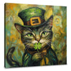 Leprechaun Cat Canvas