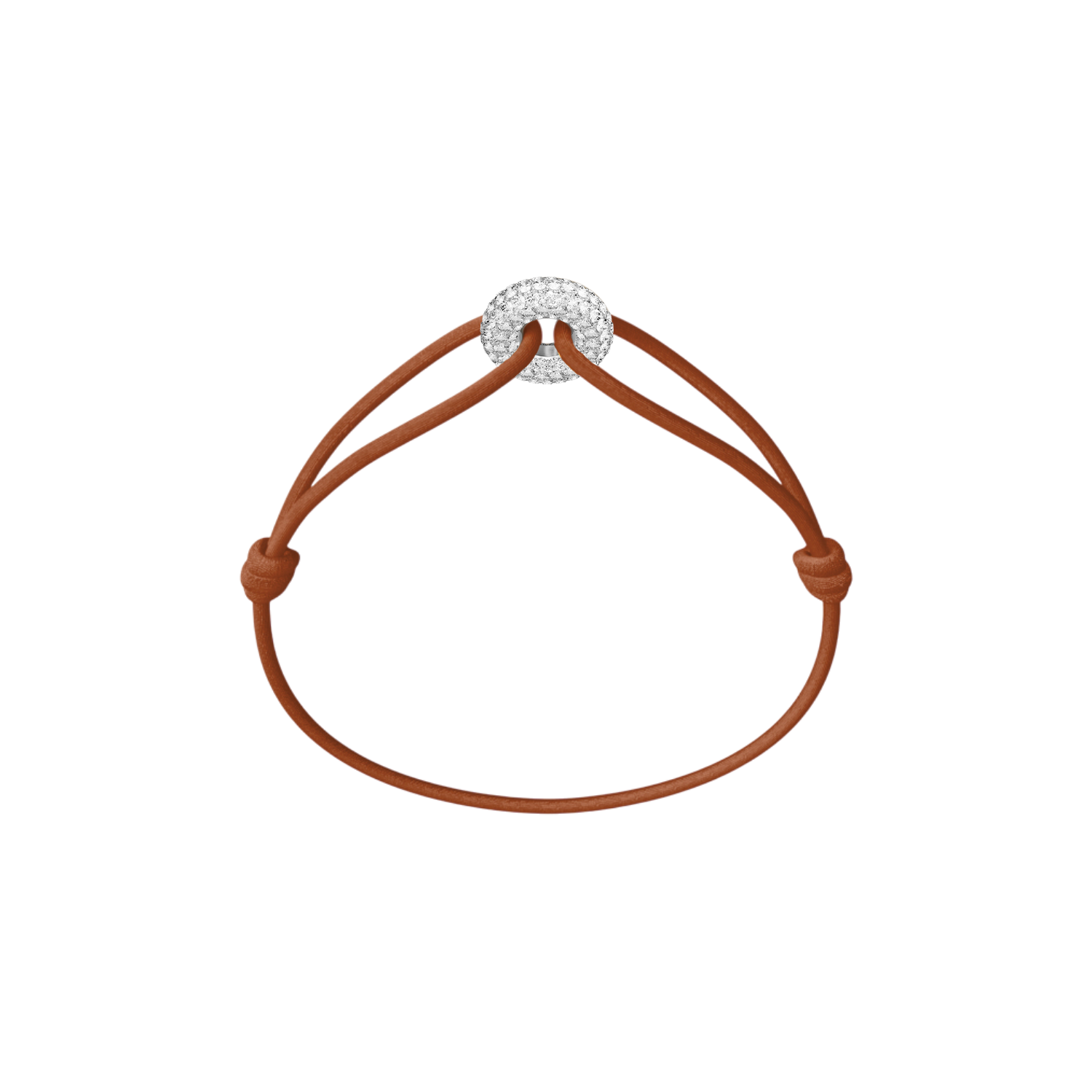 Mini Silver Soho Pavé Cord Bracelet