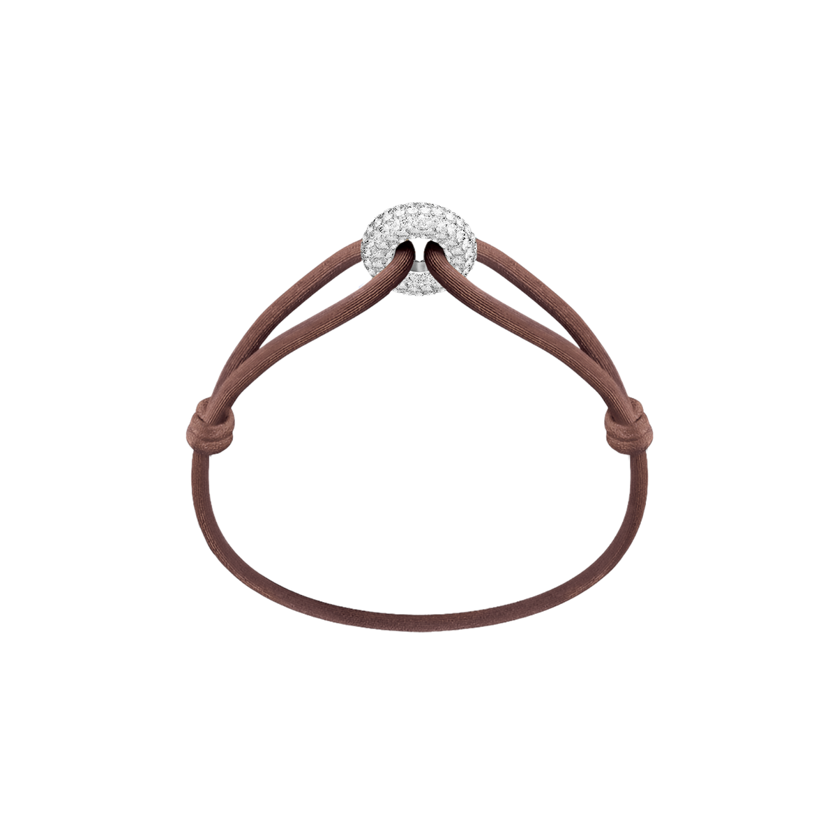 Silver Soho Pavé Cord Bracelet