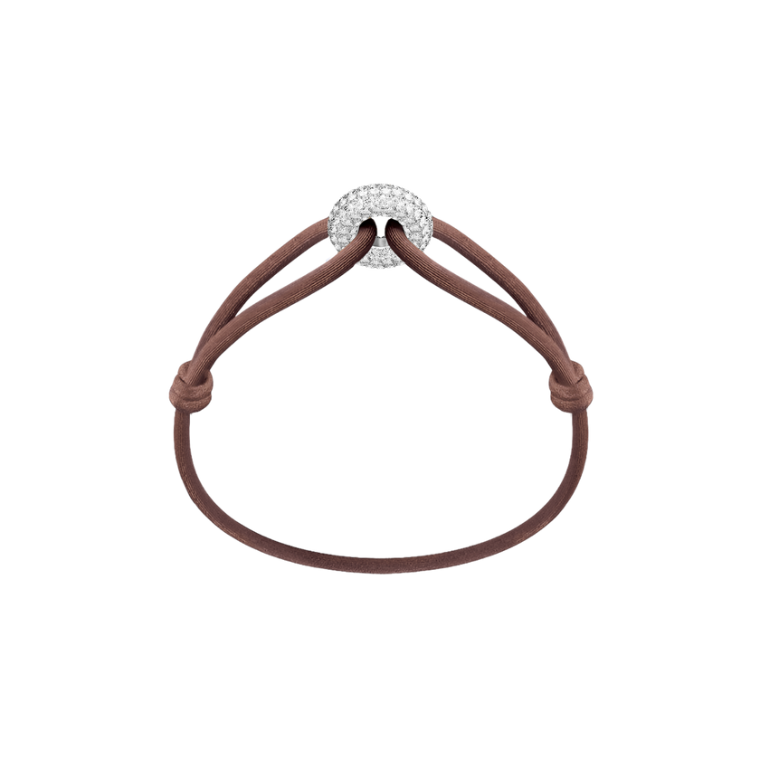 Silver Soho Pavé Cord Bracelet