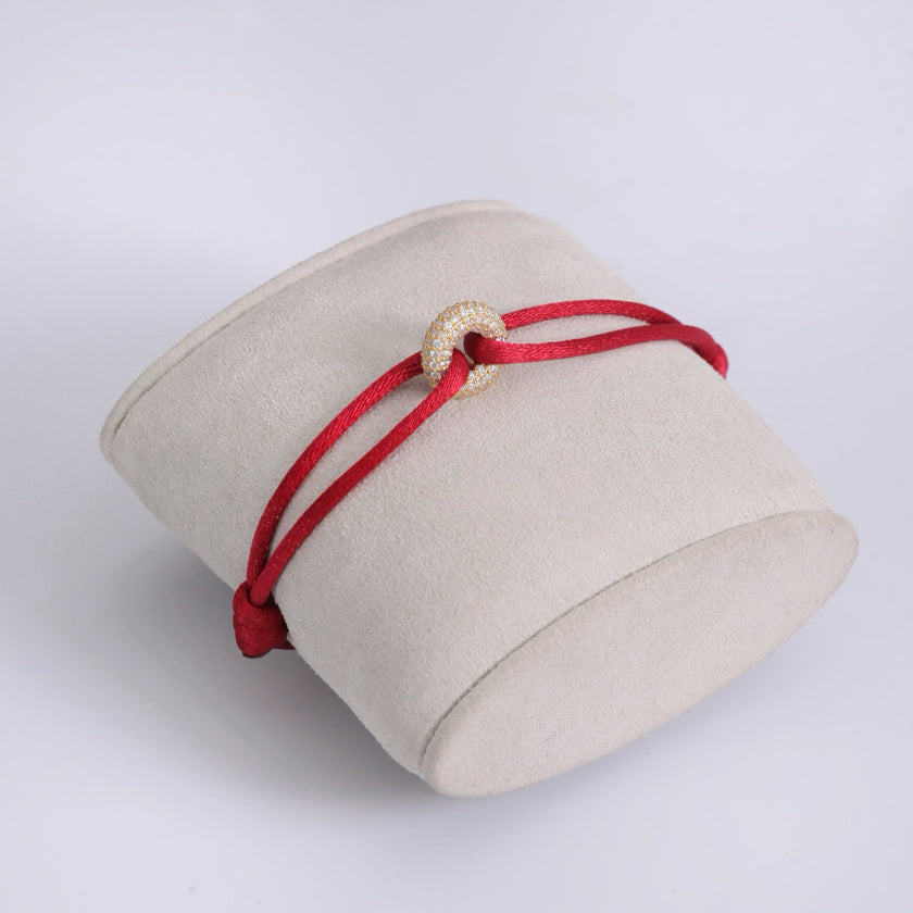 Goldener Soho Pavé Kordelarmband
