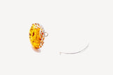 Modern Baltic Amber Fixed Bangle