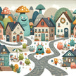 Monster Village Canvas