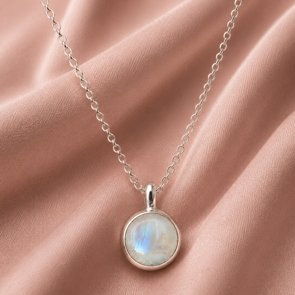 Rainbow moonstone treasured necklace