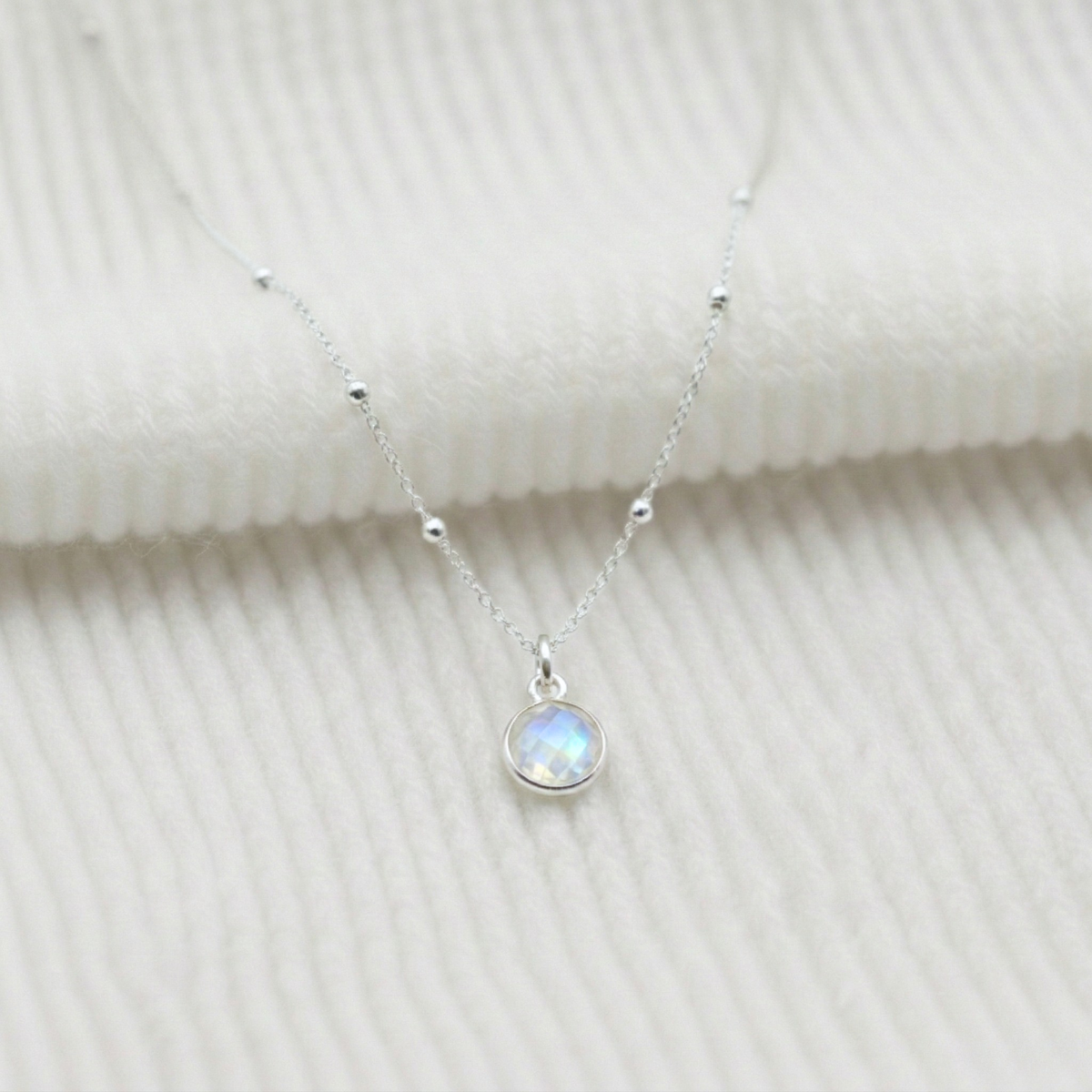 Moonstone Silver Necklace