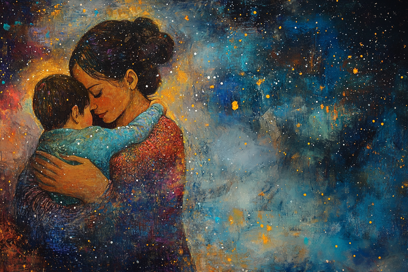 Mother and Child Starry Blanket