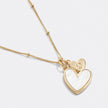 Mother Of Pearl Heart Initial Necklace