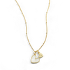 Mother Of Pearl Heart Initial Necklace