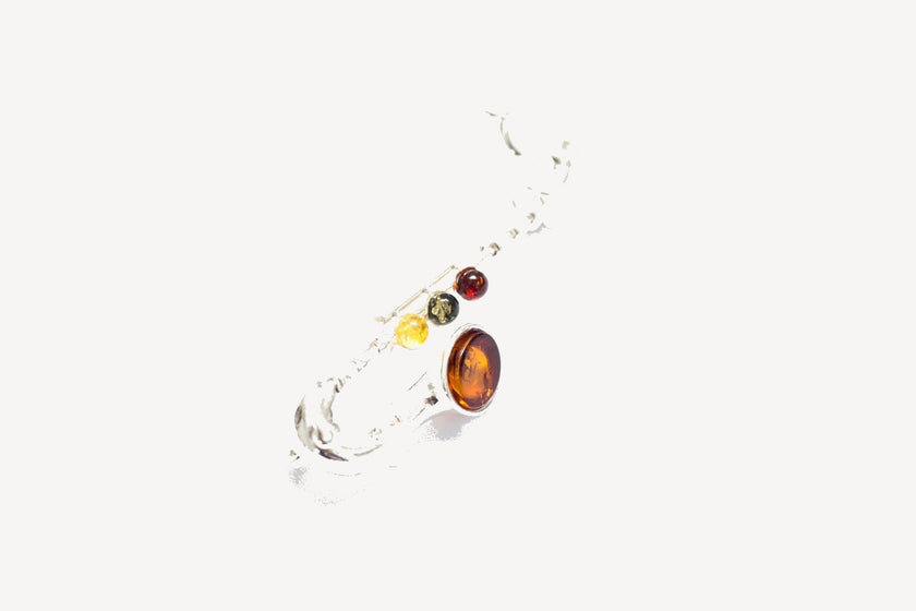 Multi Amber Saxophone Brooch