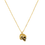 Gold Hel Skull Necklace