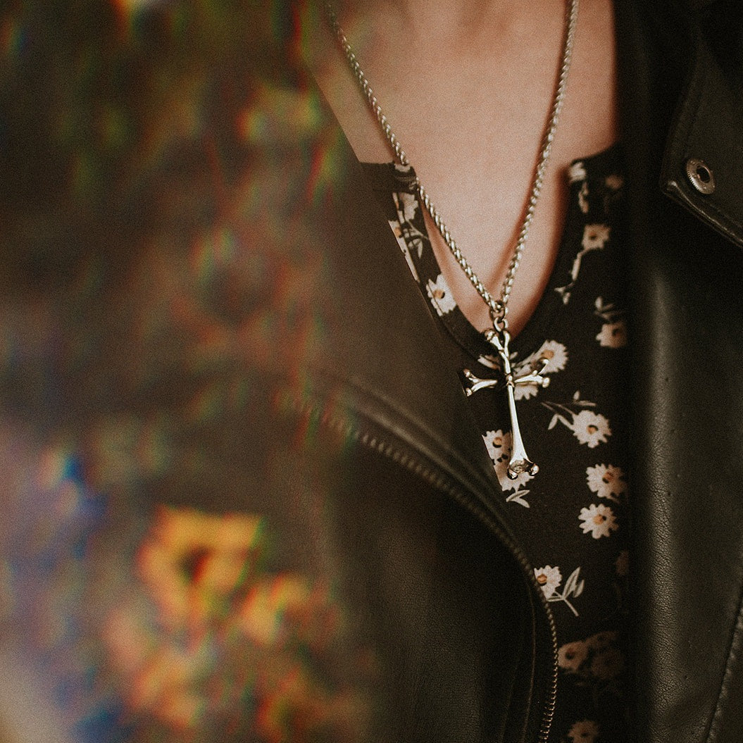 Osteomancy Bone Cross Necklace